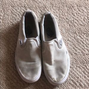 white slip in vans